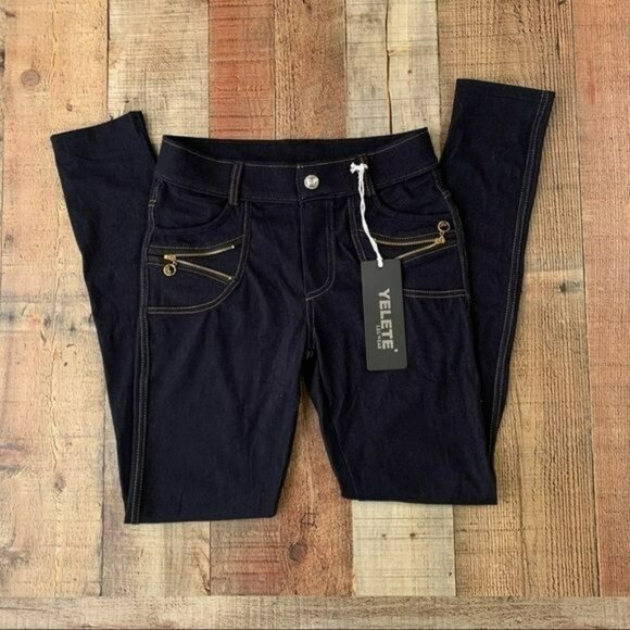 Yelete women's size S/M dark wash jeggings NWT's - Picture 1 of 8